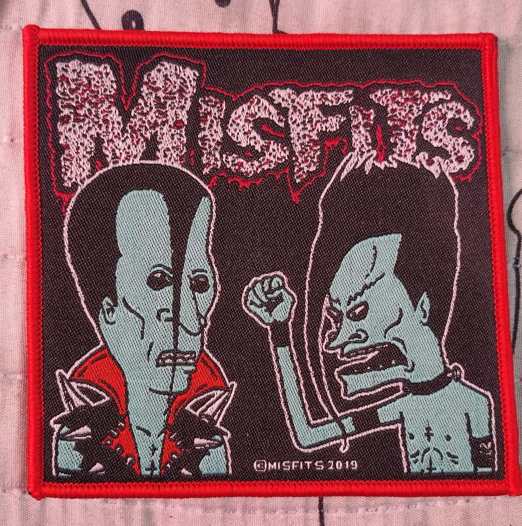 Misfits Beavis and Butthead Red border Woven Patch