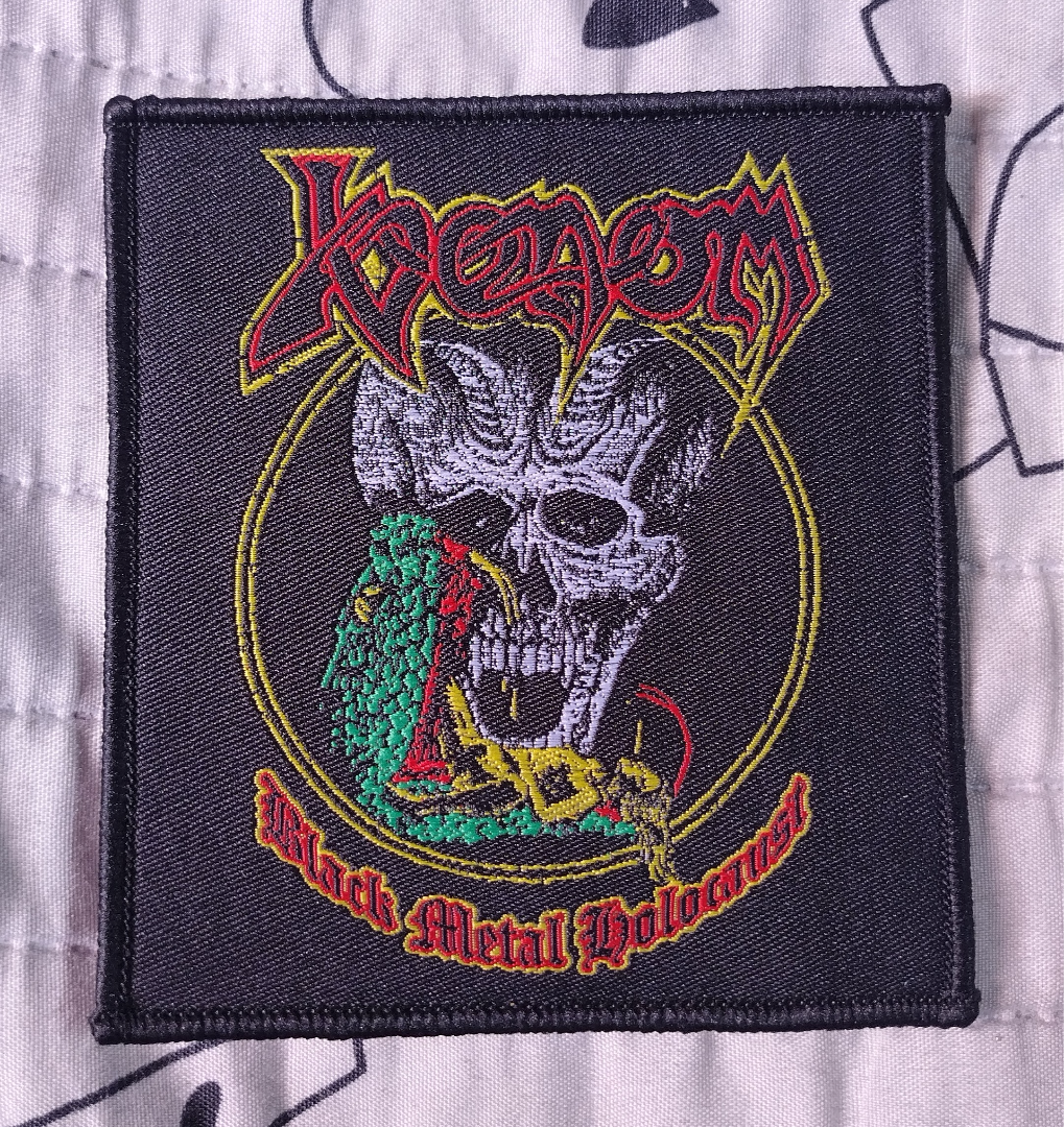 Venom Black Metal Holocaust black border Woven Patch