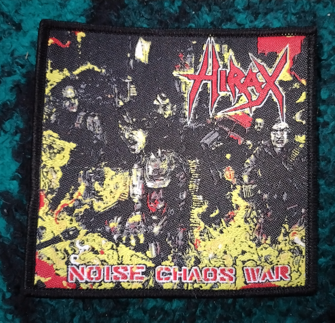 Hirax Noise chaos war Black Border Woven Patch