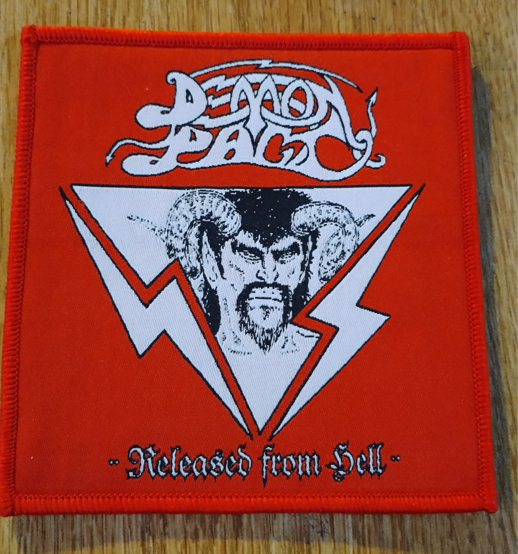 Demon Pact released from hell Red border Woven Patch