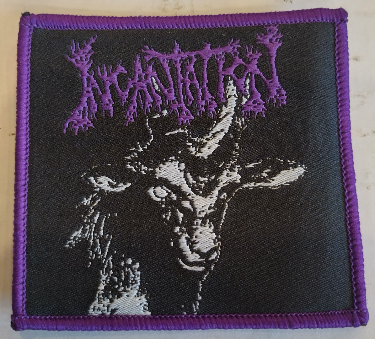 Incantation goat head Woven Patch