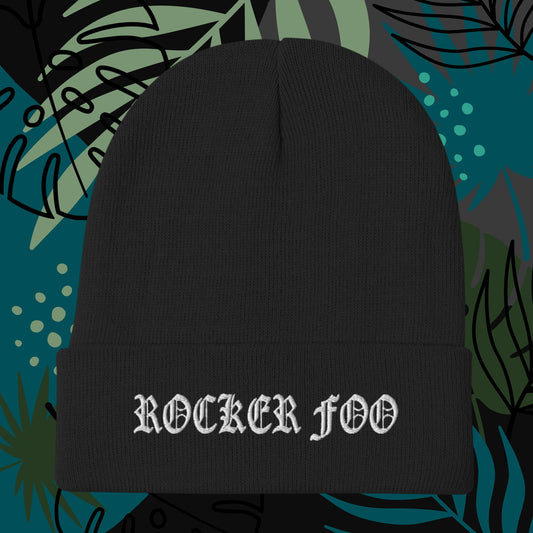 Rocker Foo Embroidered Beanie