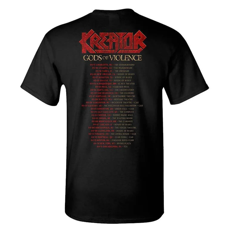 Kreator Helmet Warrior 2017 Tour T-SHIRT