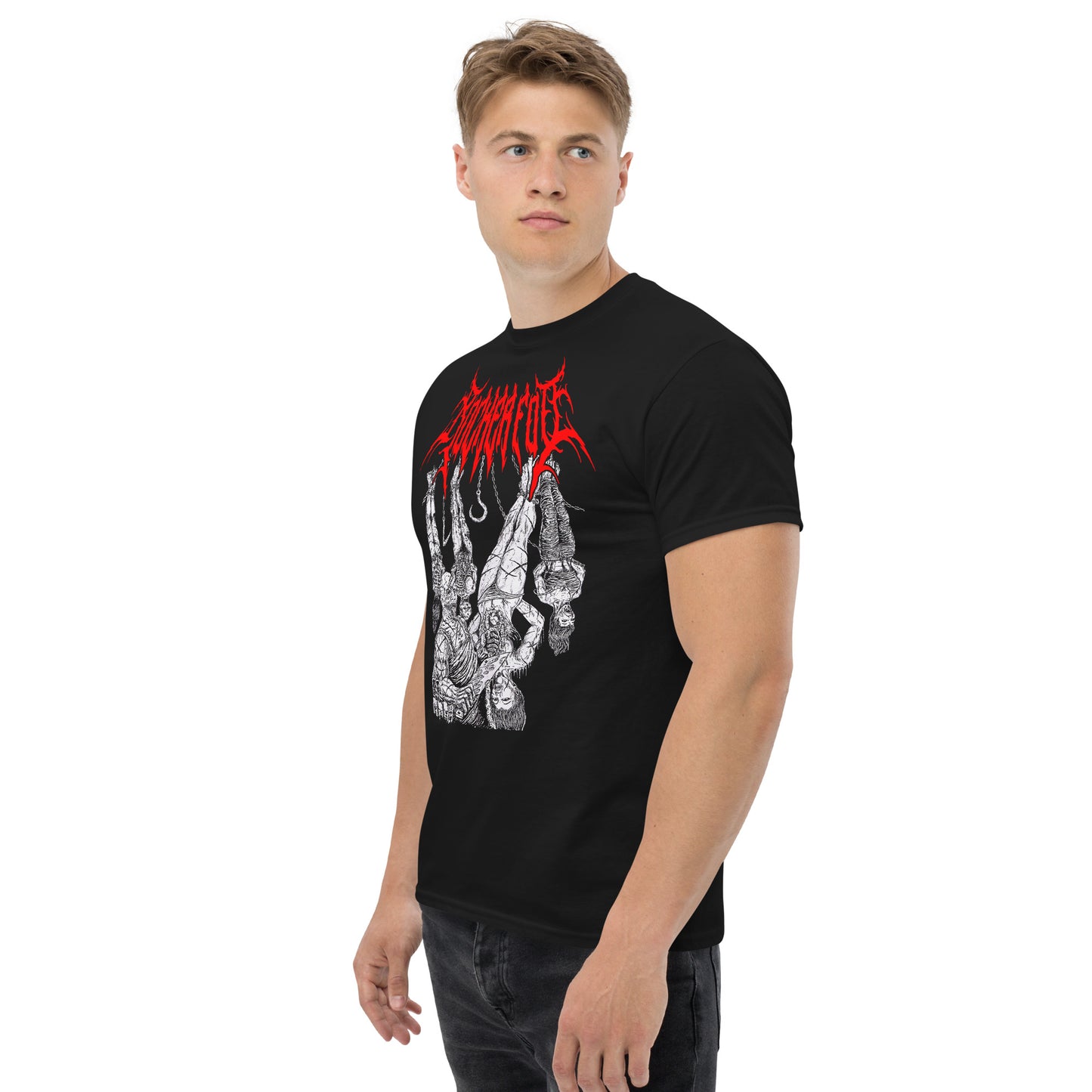 Rocker Foo Insane Butcher with hanging women T-SHIRT