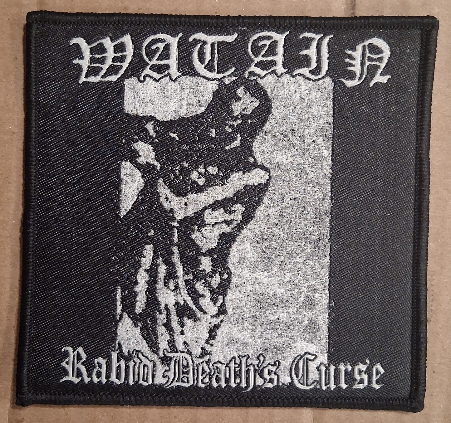 Watain Rabid deaths curse Black Border Woven Patch