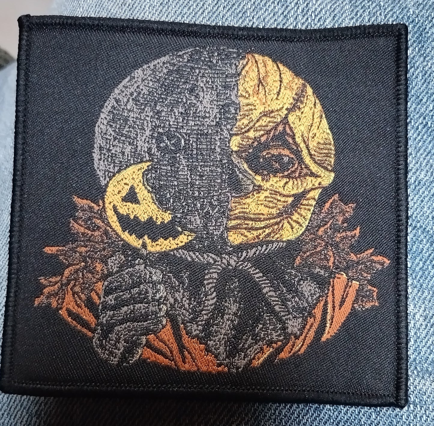 Trick R Treat Sam black border Woven Patch