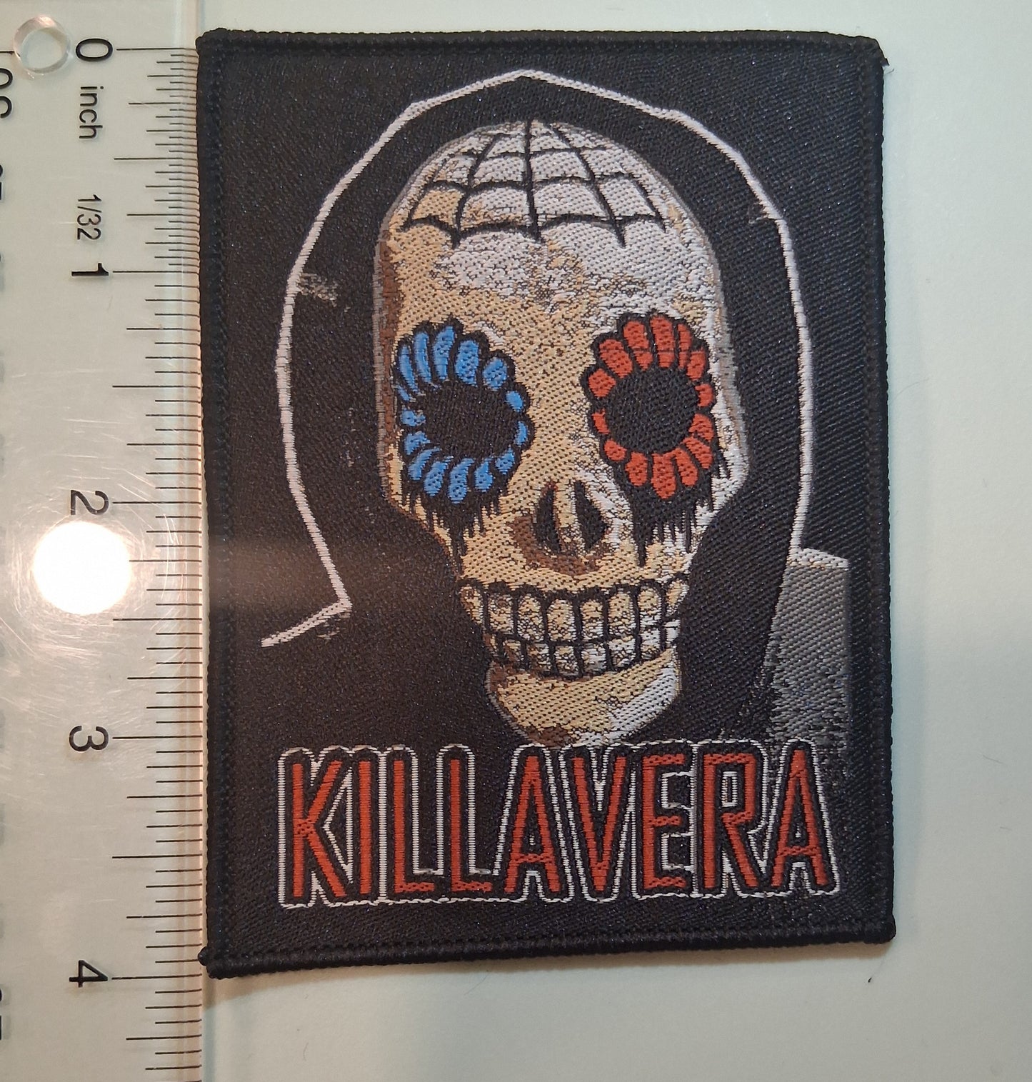 Killavera Close-up face Black Border Woven PATCH