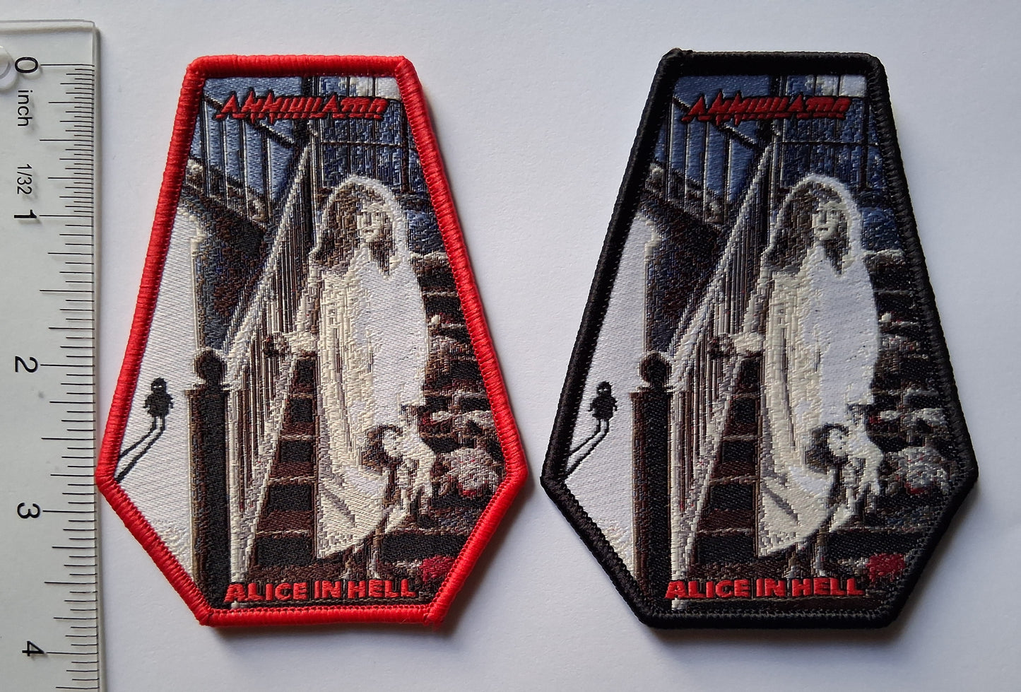 Annihilator Alice in hell Coffin Shaped Woven Patch