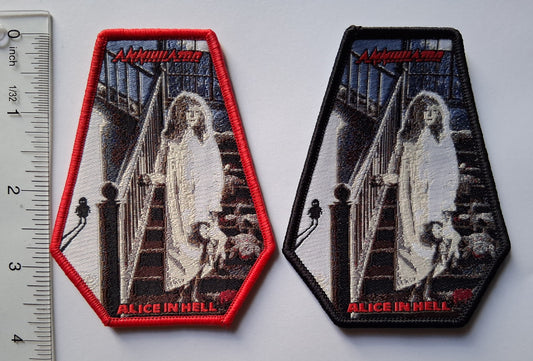 Annihilator Alice in hell Coffin Shaped Woven Patch