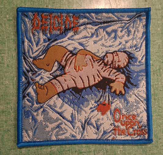 Deicide Once Upon the cross HOMER SIMPSON Blue Border Woven Patch
