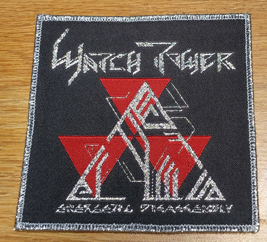 Watch Tower energetic disassembly Metallic Silver Woven Patch