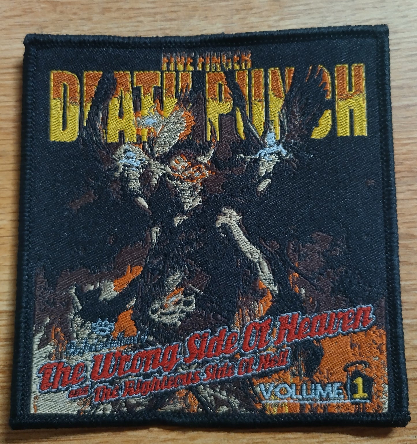 5FDP Five Finger Death Punch Wrong side of Heaven Vol.1 Woven Patch