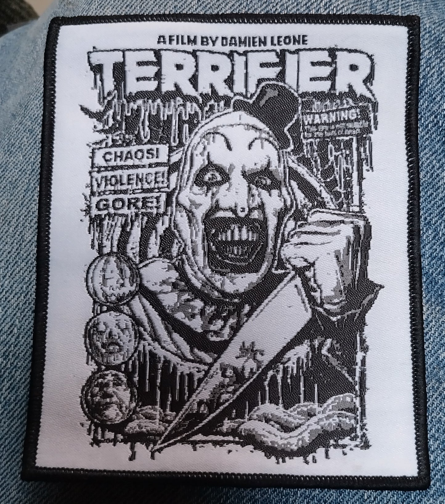 Terrifier Art the Clown Woven Patch