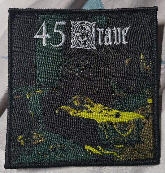 45 Grave Sleep is safety Black border Woven Patch