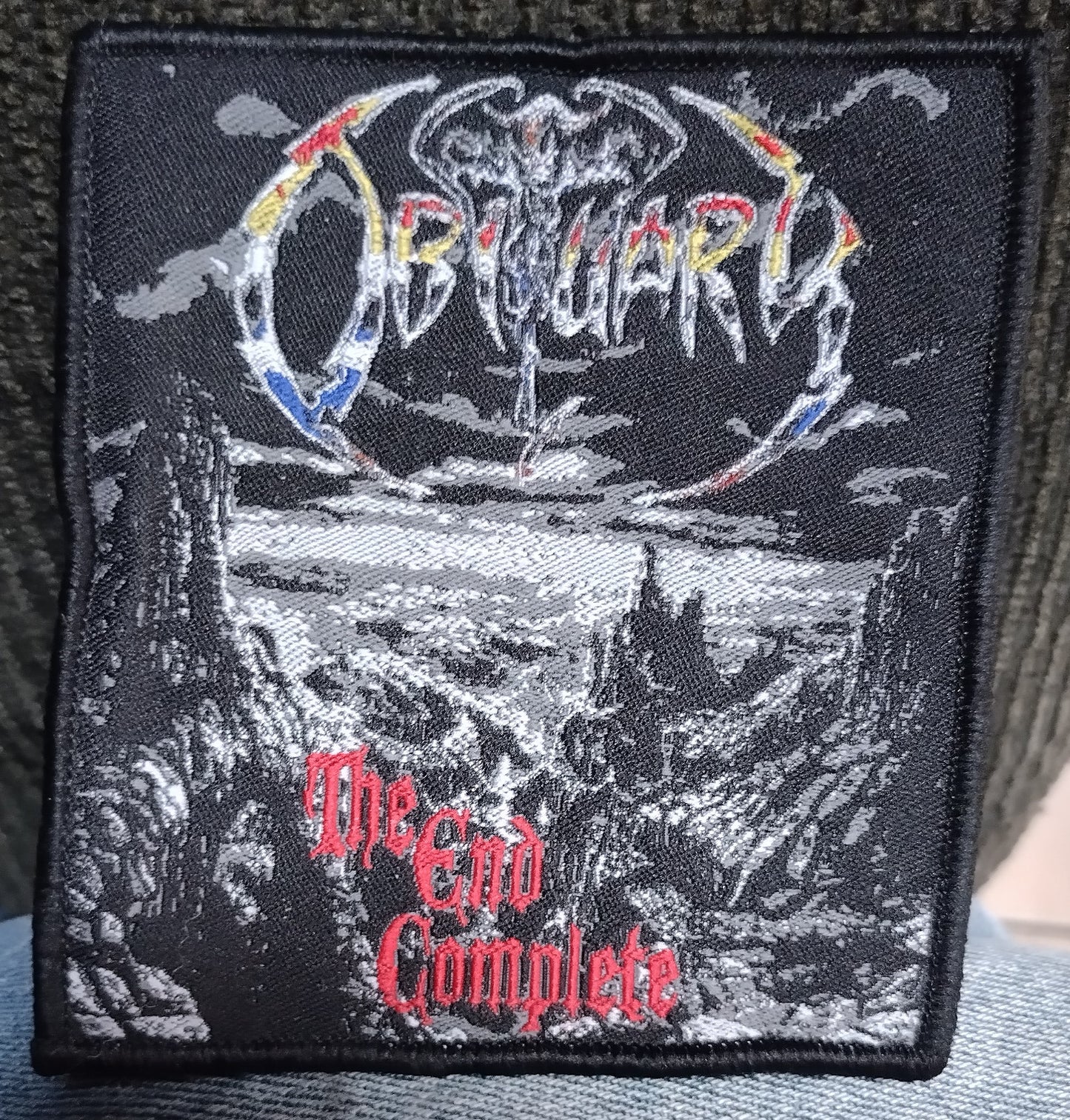 Obituary The End Complete Woven Patch