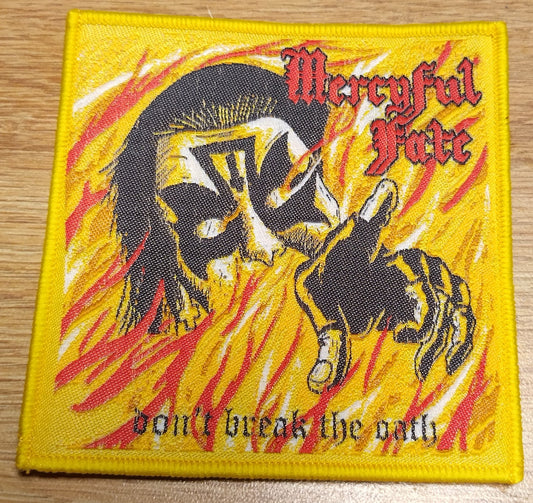 Mercyful Fate Don't break the oath King Diamond Yellow border Woven Patch.