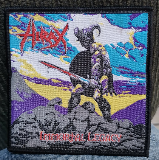 Hirax immortal legacy Black border Woven Patch