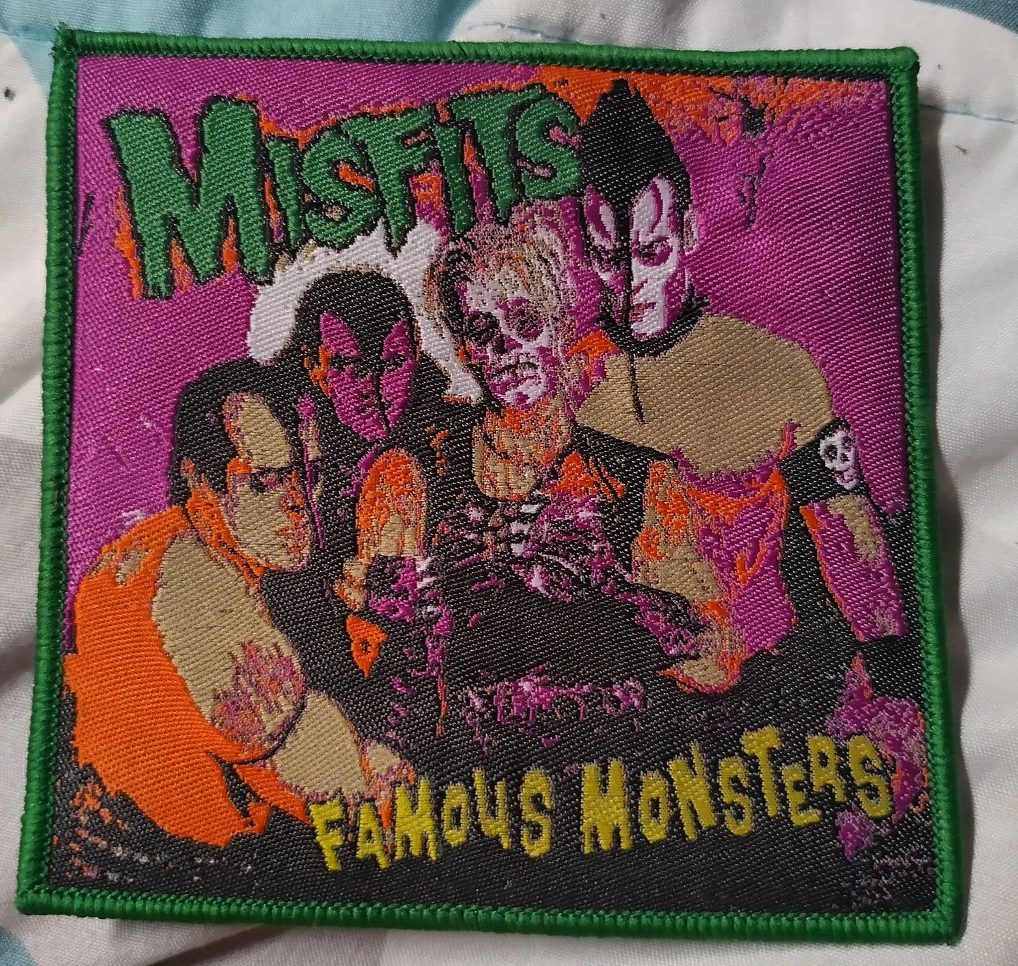 Misfits Famous Monsters Green border Woven Patch