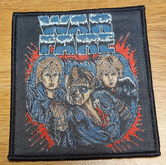 War Fare Metal anarchy Black border Woven Patch