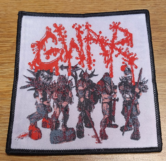 Gwar band Black border Woven Patch