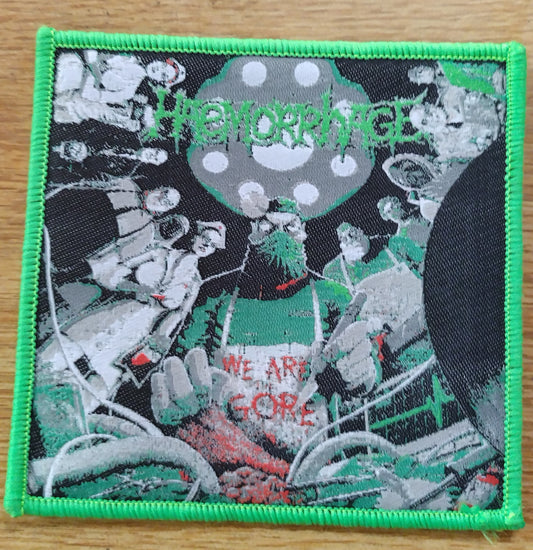 Haemorrhage we are gore Green border Woven Patch