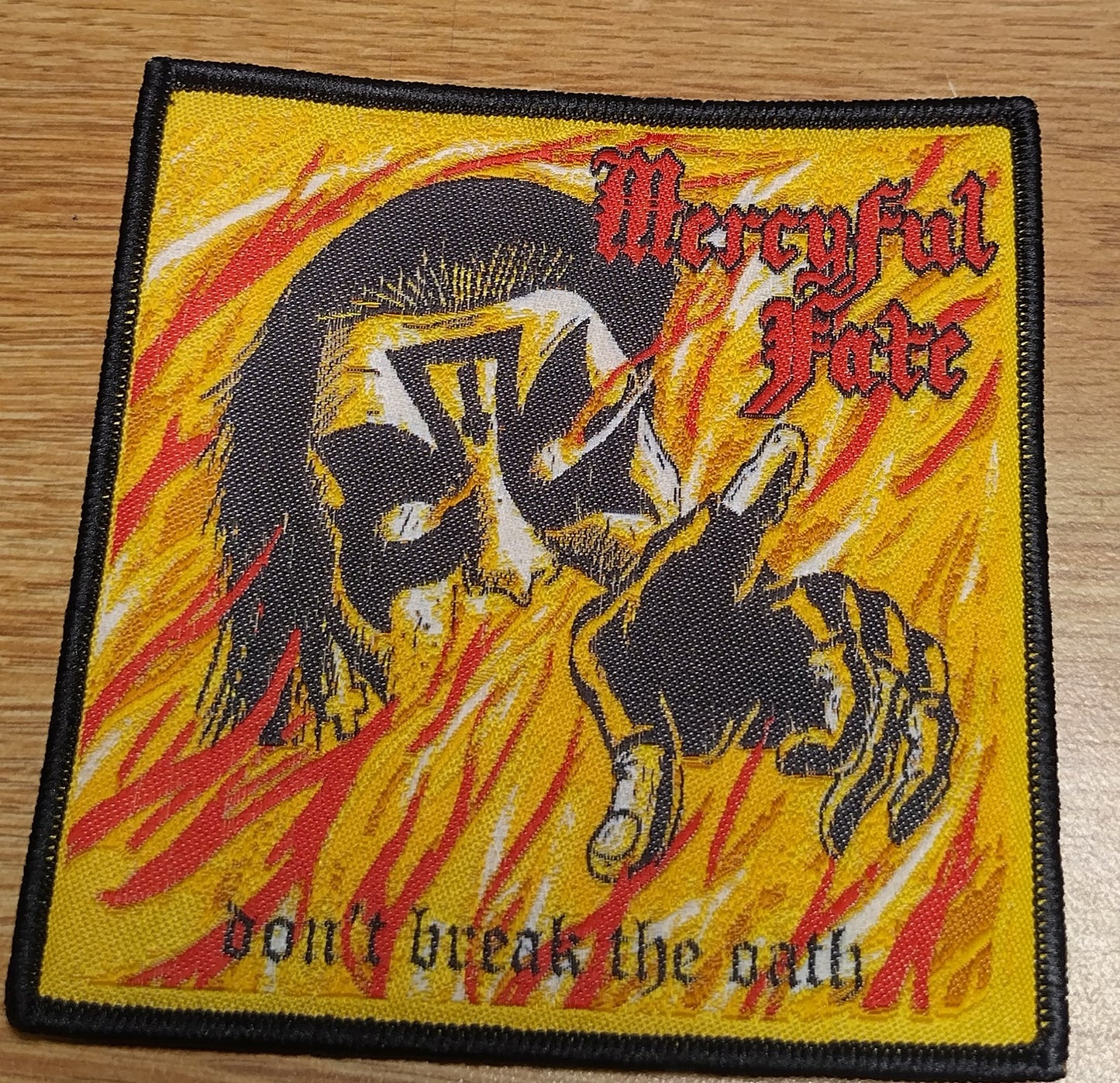 Mercyful Fate Don't break the oath King Diamond Black border Woven Patch