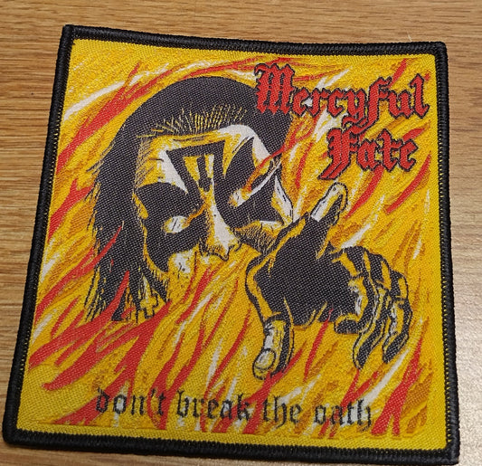 Mercyful Fate Don't break the oath King Diamond Black border Woven Patch