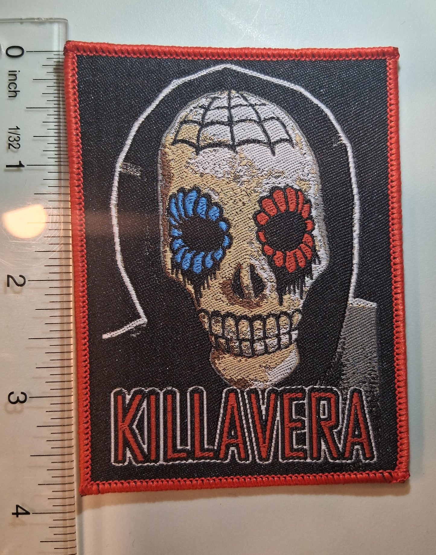 Killavera close-up face Red Border Woven PATCH