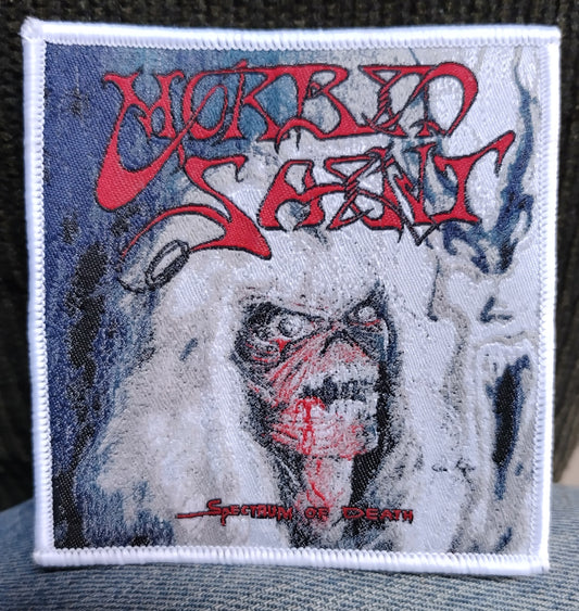 Morbid Saint Spectrum of death White border Woven Patch