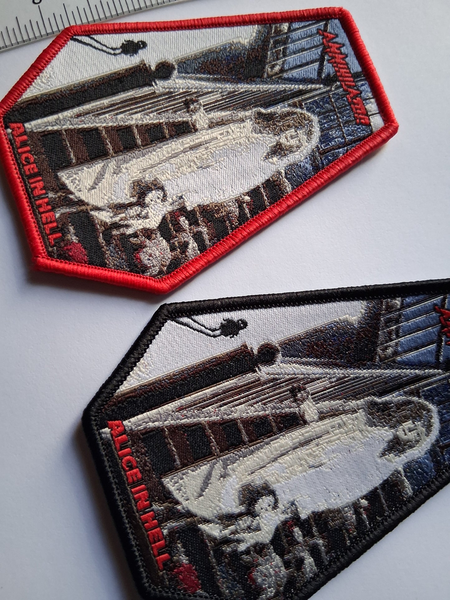 Annihilator Alice in hell Coffin Shaped Woven Patch