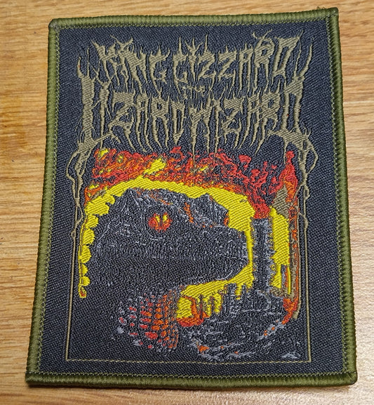 King Gizzard and the Lizard Wizard Petro dragonic apocalypse Green border Woven Patch