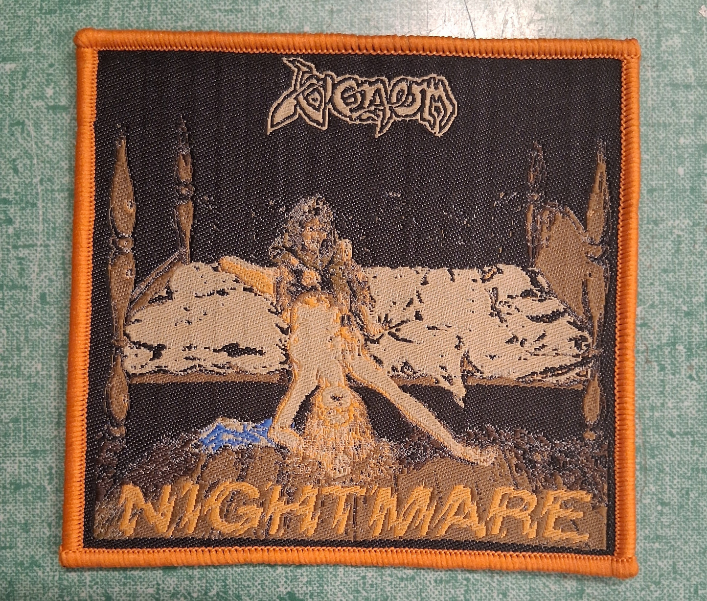 Venom Nightmare Orange Border Woven Patch