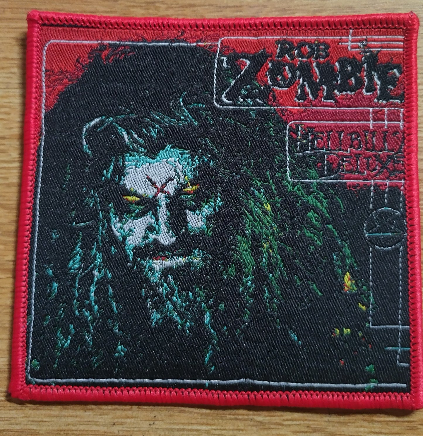 Rob Zombie Hell Billy Deluxe Red Border Woven Patch