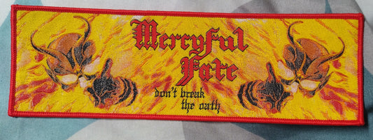 Mercyful Fate don't break the oath Red Border strip Woven Patch