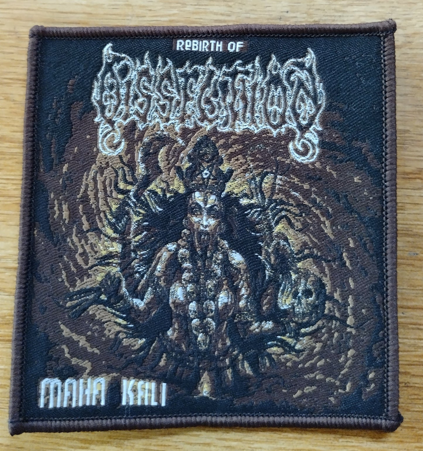 Dissection Maha Kali Brown border Woven Patch