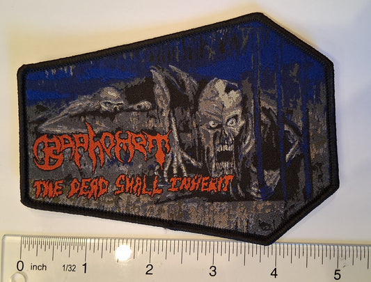 Baphomet the dead shall inherit Coffin Shaped Woven Patch
