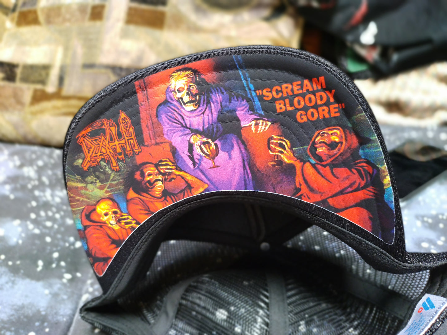 Death Scream bloody gore TRUCKER HAT