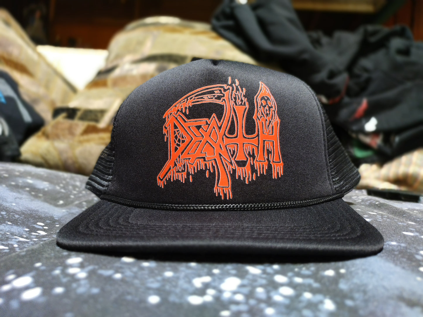 Death Scream bloody gore TRUCKER HAT