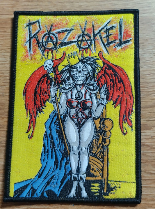 Razakel Evil Angel Black border Woven Patch Horrorcore