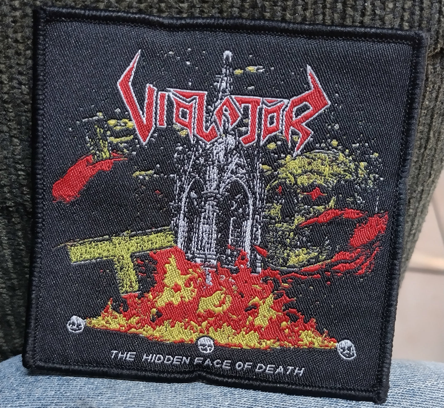 Violator the hidden face of death Black Border Woven Patch