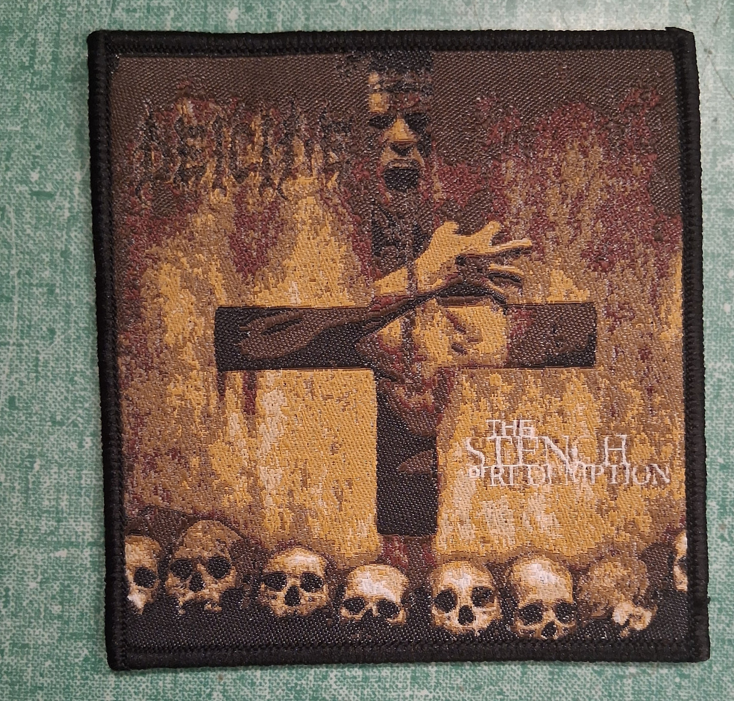 Deicide The Stench of redemption Black border Woven Patch