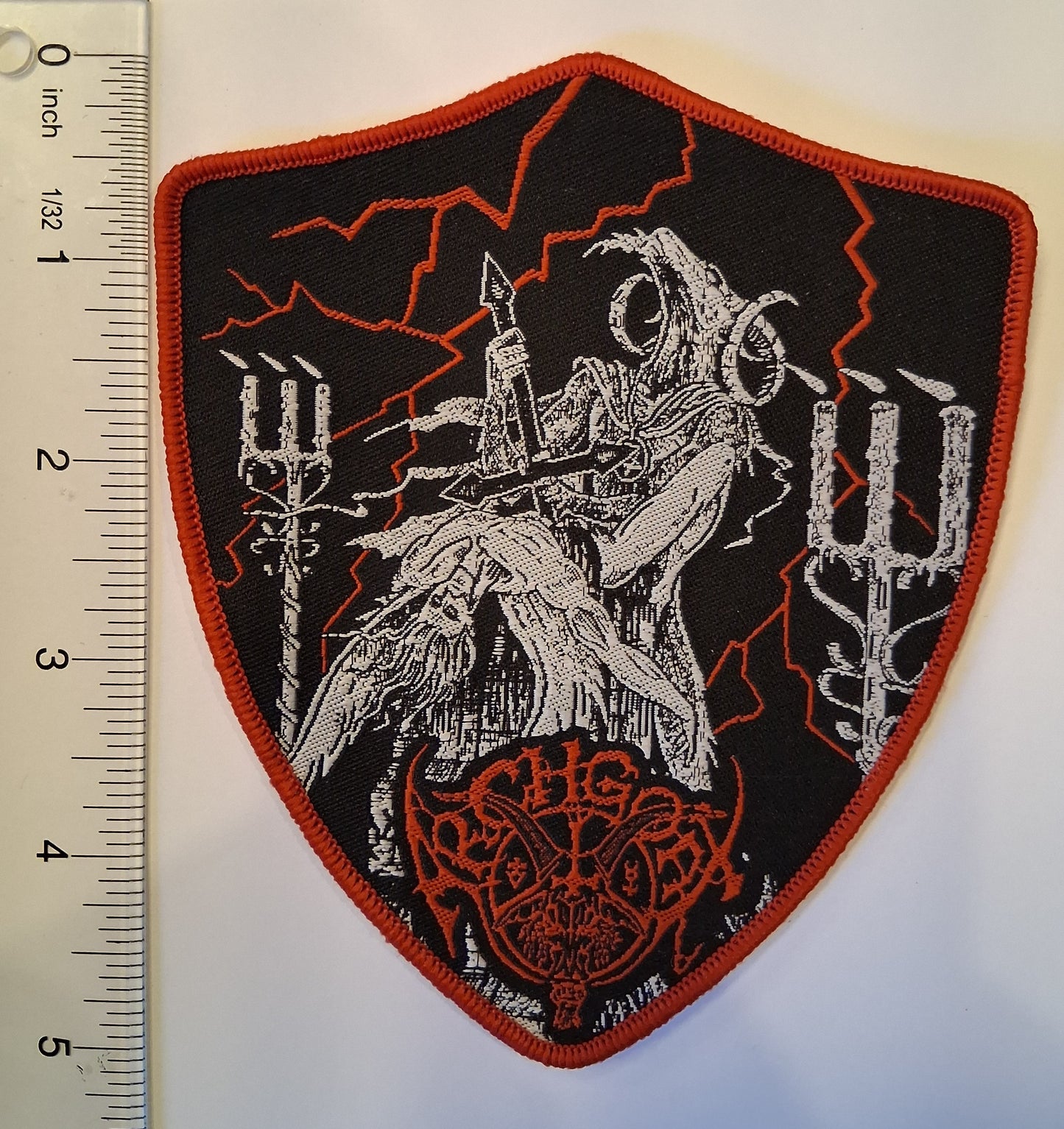 Archgoat angelcunt Shield shape Woven Patch