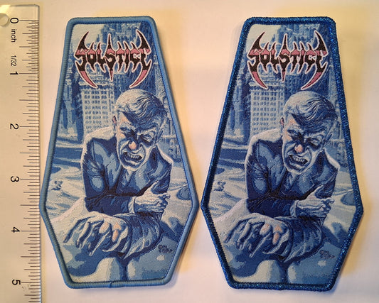Solstice band album Coffin Shaped Woven Patch