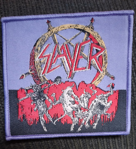 Slayer Hell awaits classic light blue border