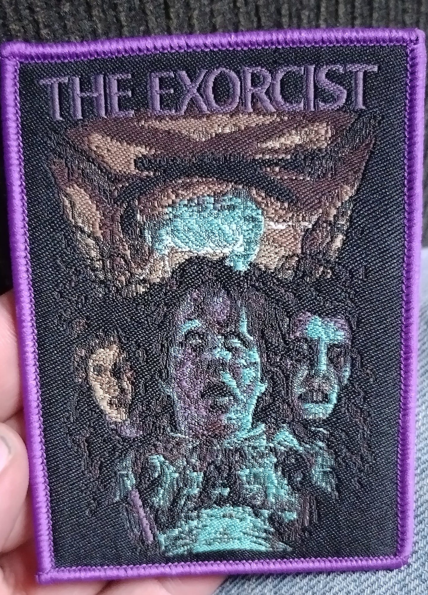 The Exorcist movie Purple border Woven Patch