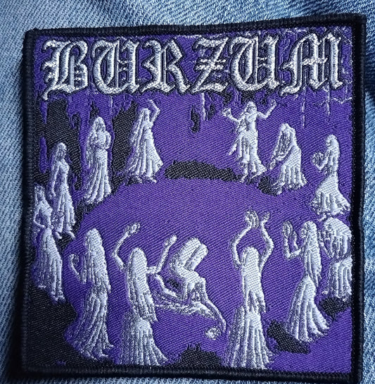 Burzum women in forest Black border Woven Patch