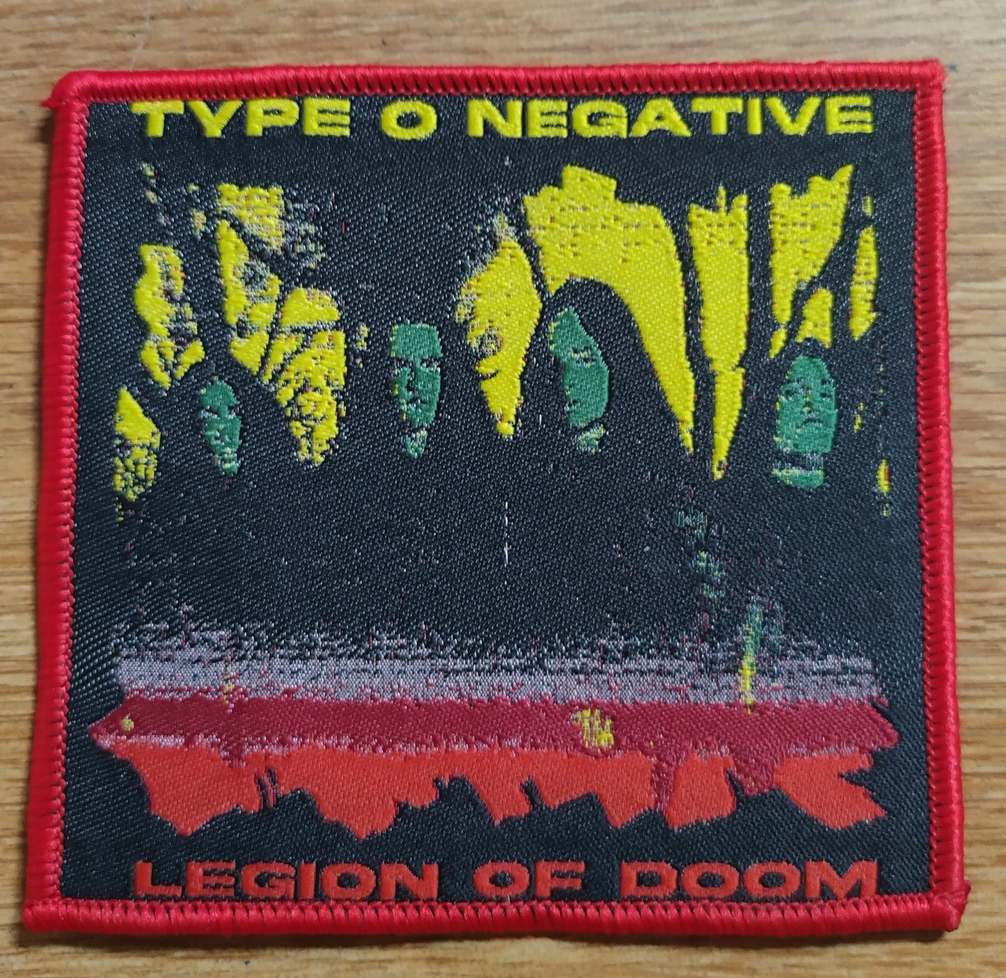 Type O Negative Legion of doom Red Border Woven Patch