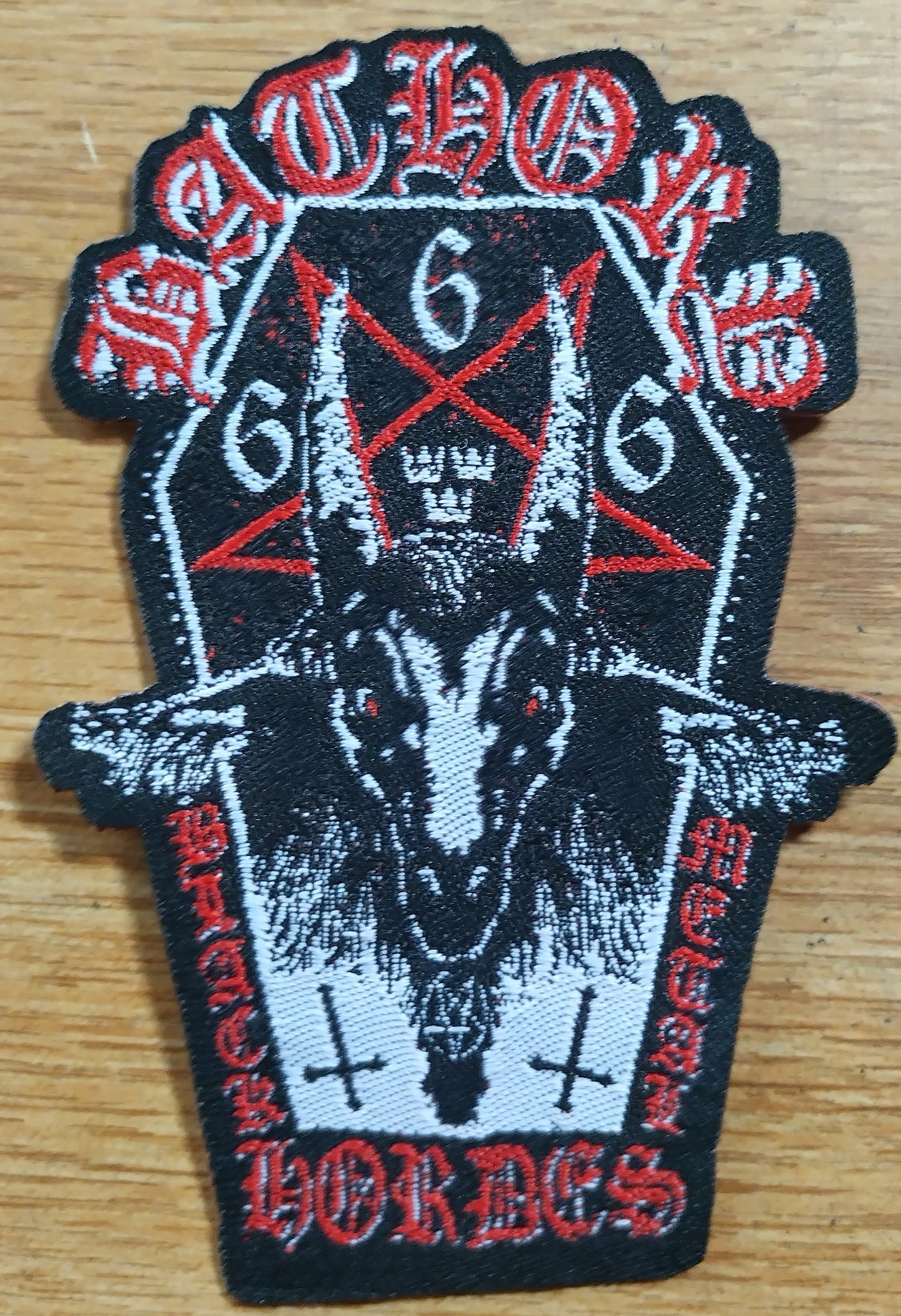 Bathory goat coffin Woven Patch