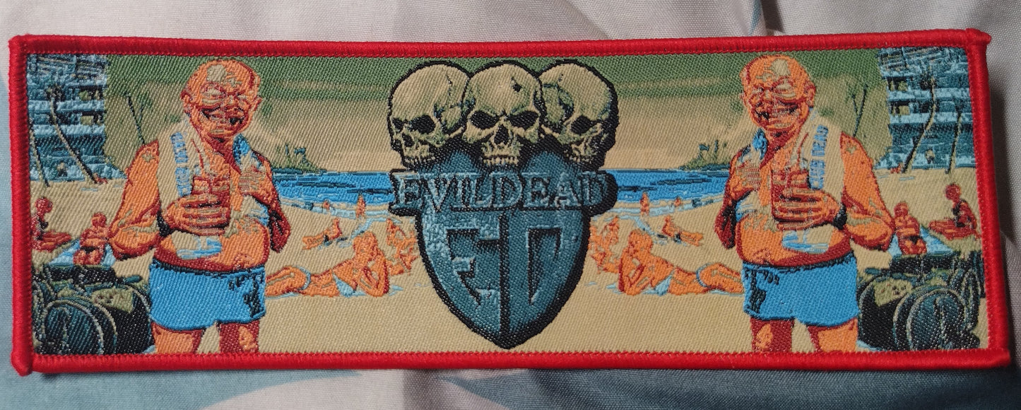 Evil Dead annihilation of civilization Red Border strip Woven Patch