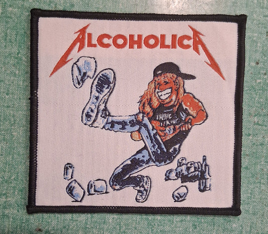 Metallica Alcoholica Black Border Woven Patch